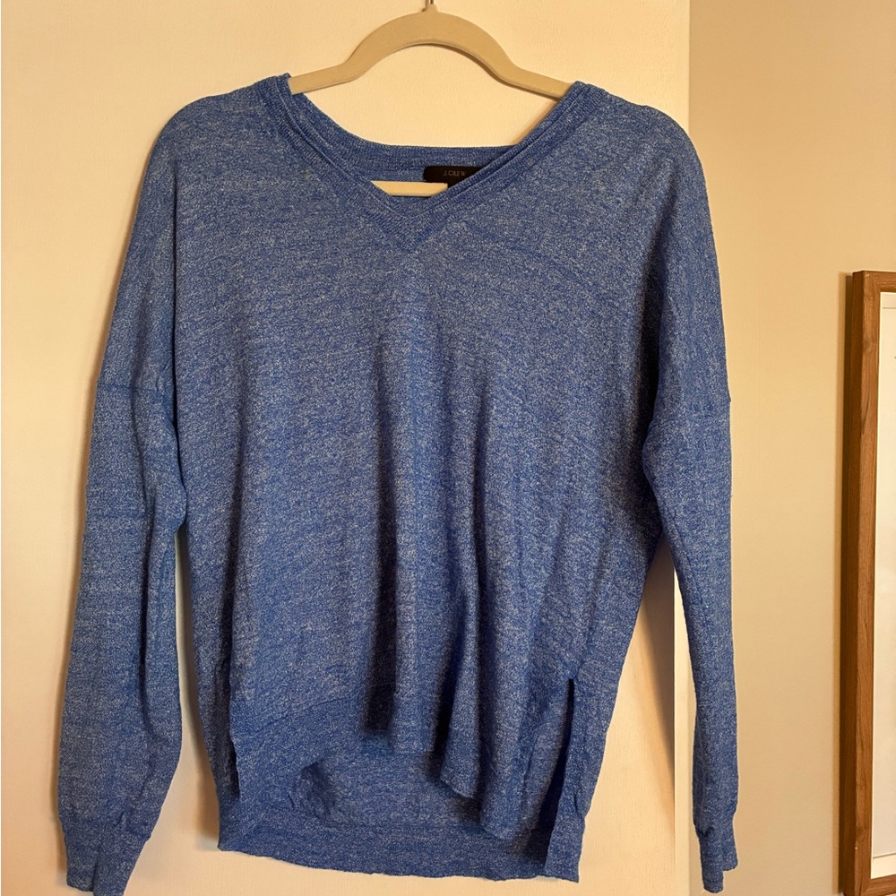 J. Crew Blue V-Neck Women's Sweater